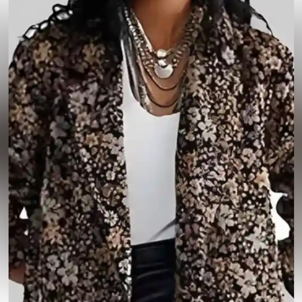 Solelia Chic Floral Kimono Style Jacket NEW